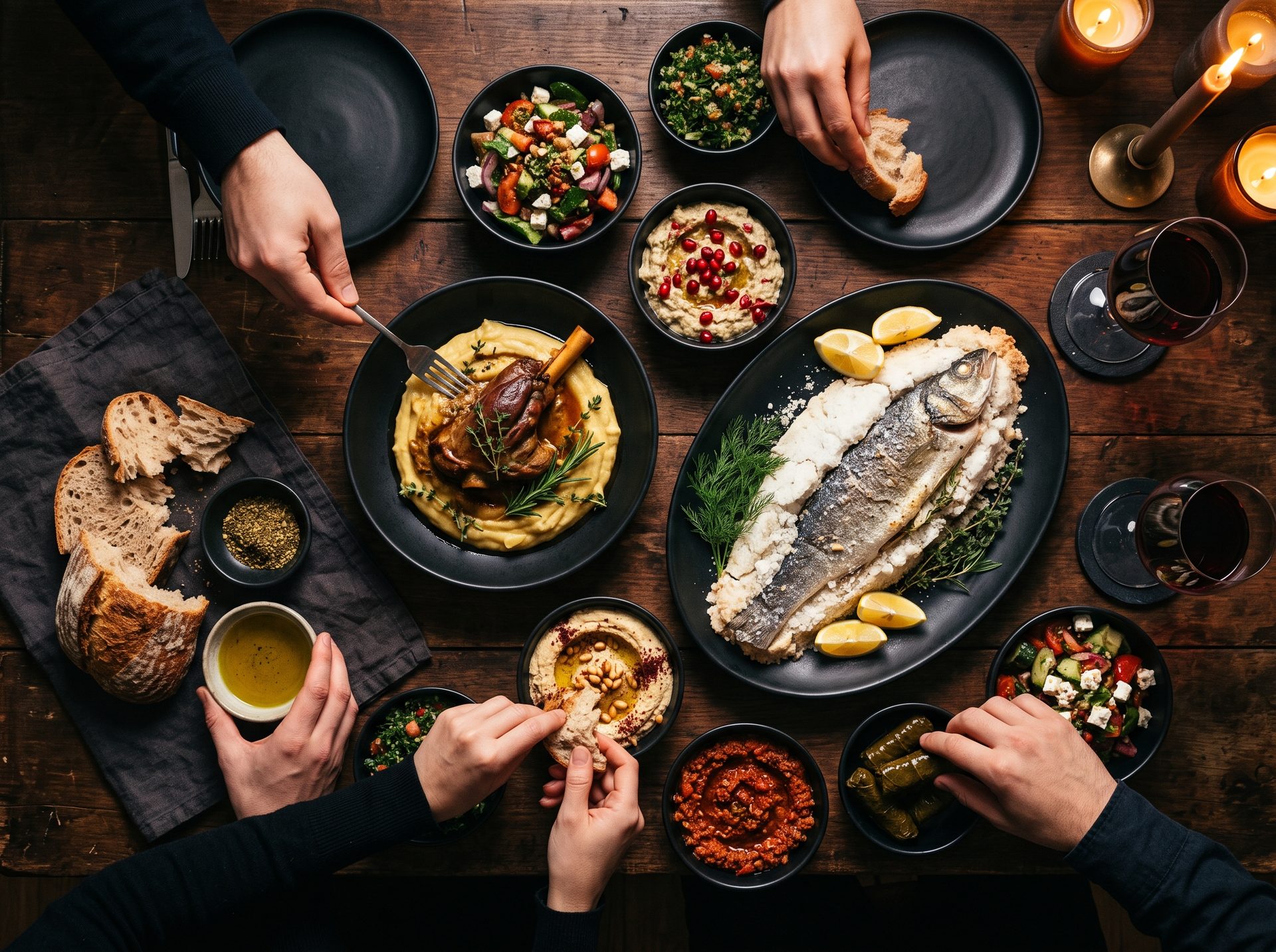A shared table